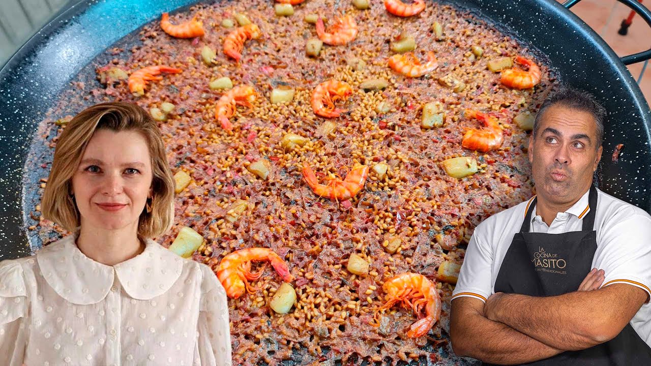 Arroz con sepia y gamba roja muy  fácil y rico junto a mi amiga ESBIETA