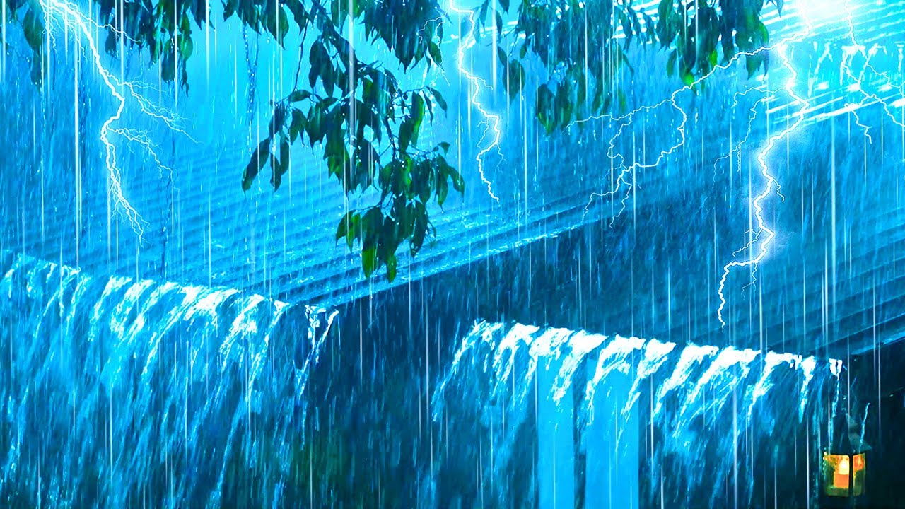 Hypnotize You into Deep Sleep on a Stormy Night with Heavy Rain & Intense Thunder on a Metal Roof