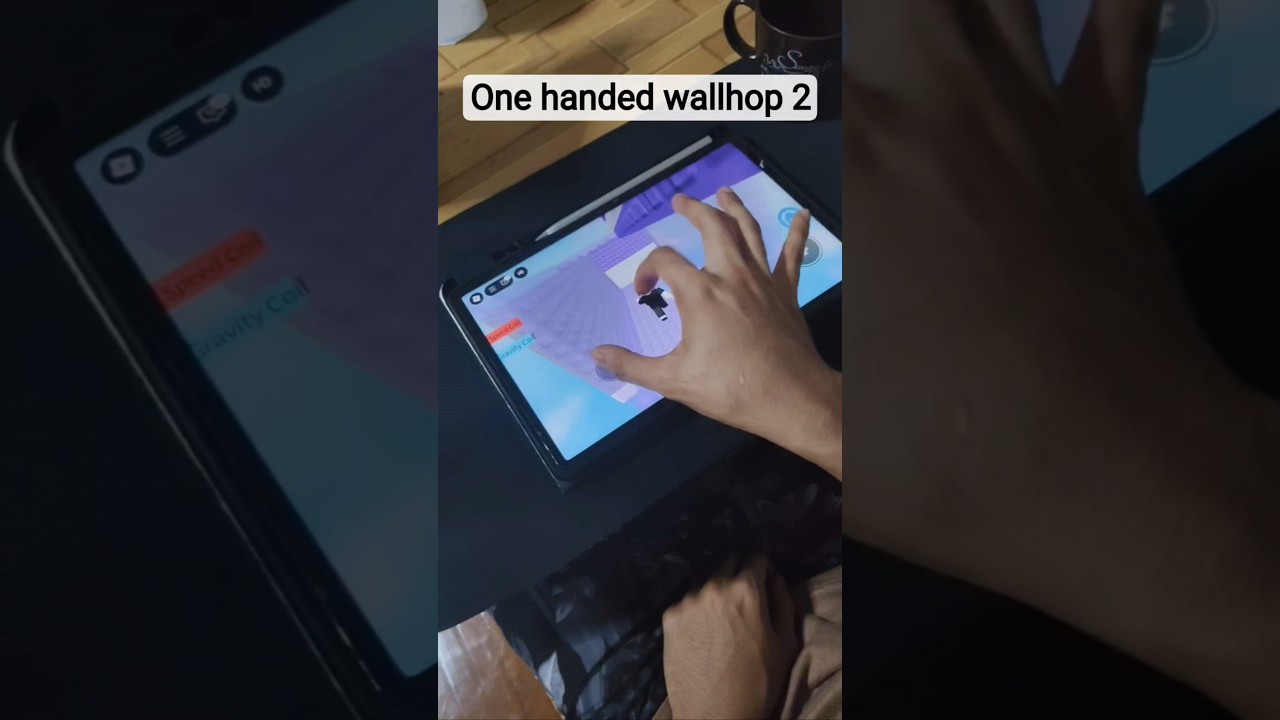 Wall hop (handcam) #roblox #obby #wallhop