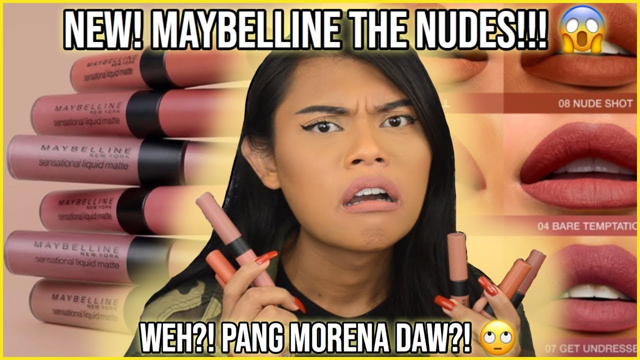 NEW! MAYBELLINE THE NUDES COLLECTION LIPTINT?! SWATCHES ON DARK LIPS & SKIN! MORENA FRIENDLY DAW...