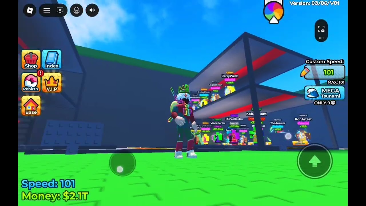 Watch what I get in roblox game escape tsunami for NBA players 