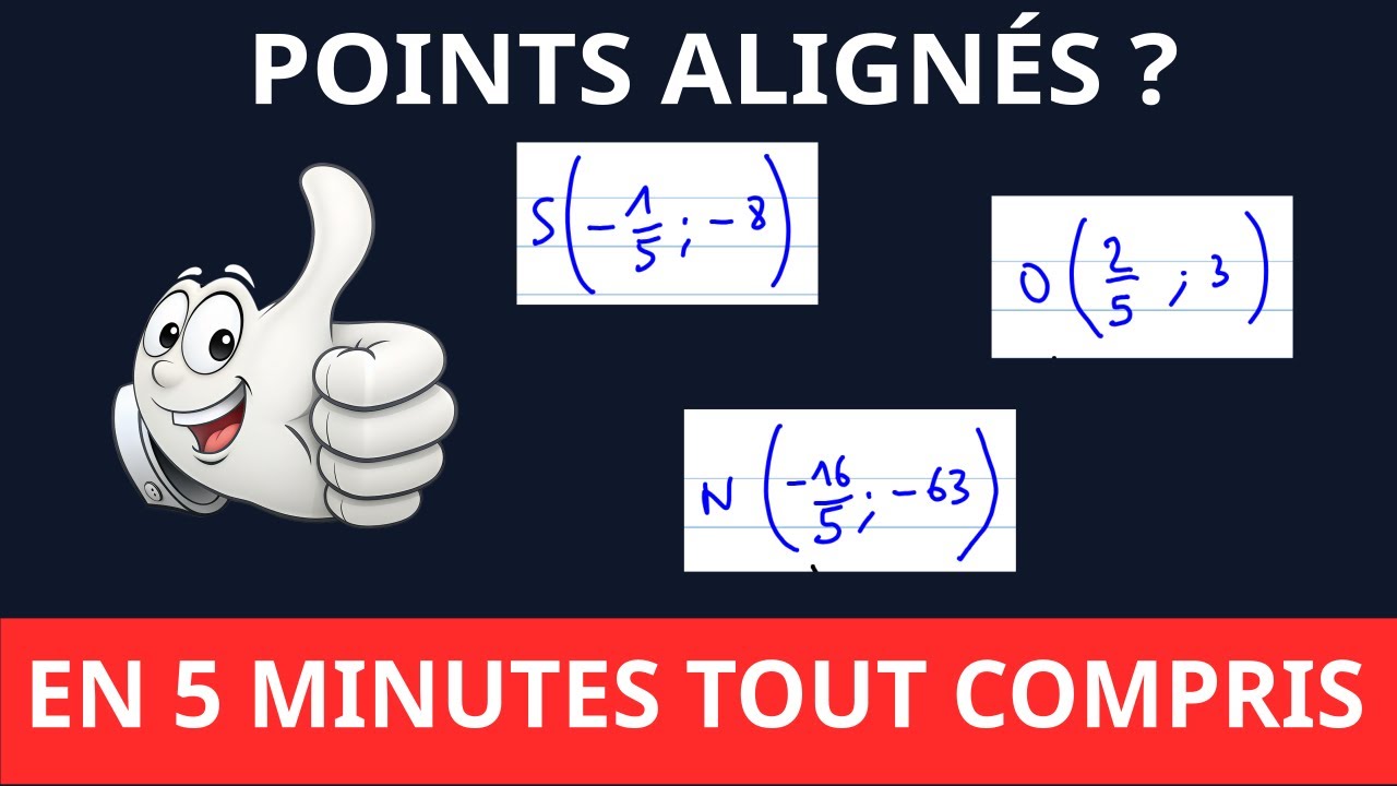 Comment savoir si des points sont alignés en moins de 5 minutes ?