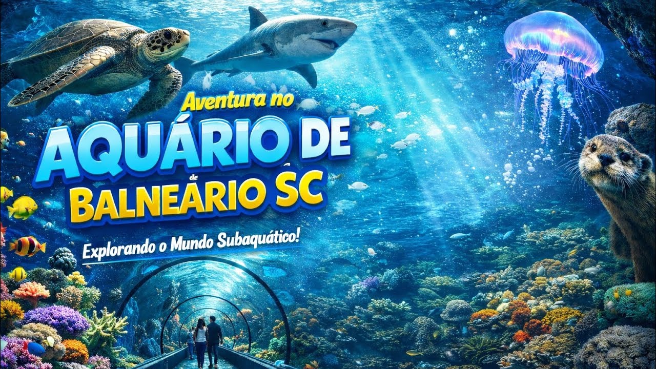 Passeio no aquário de Balneário 