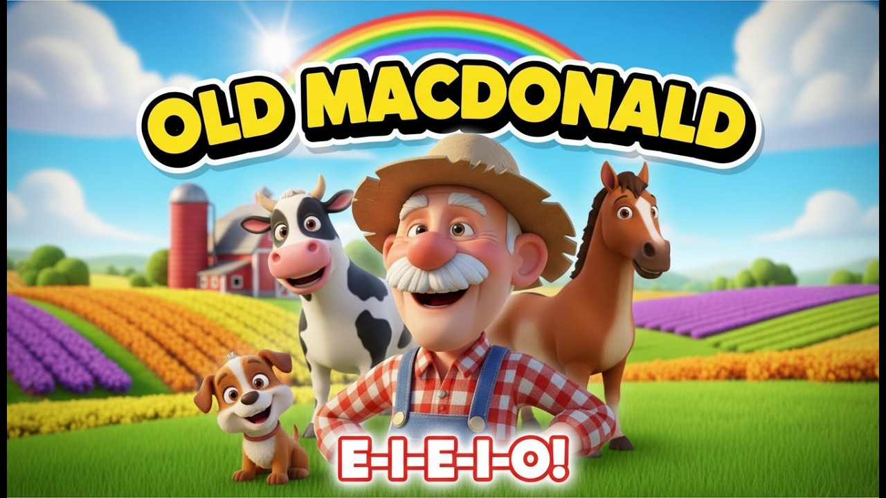Old MacDonald Had a Farm 🚜🐄 | Fun Animal Sounds & Tractor Song for Kids