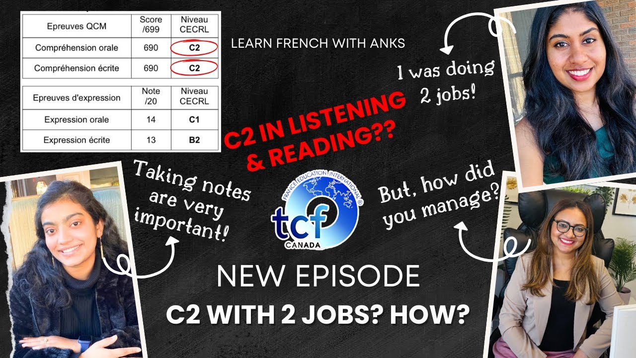 Working 2 jobs and cleared TCF! Hacks for TCF preparation | Learn French For TCF | #lfwa
