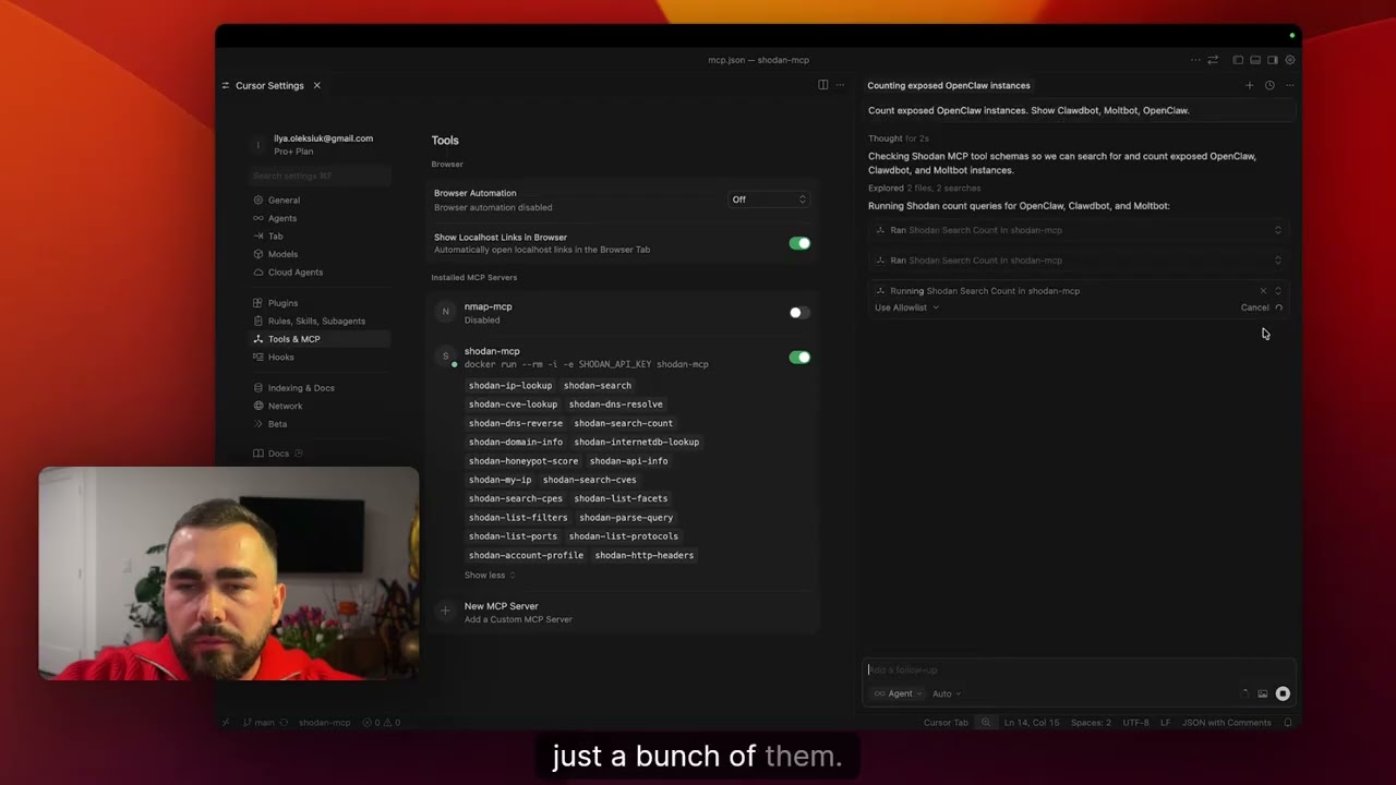 I built shodan-mcp and it found 37,161 publicly exposed OpenClaw / Clawdbot 🦞 instances