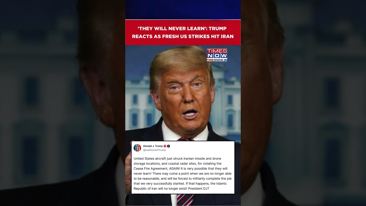 US Hits Iran Again After Alleged Tanker Attack, Trump Reacts: 'They Will Never Learn' #shorts