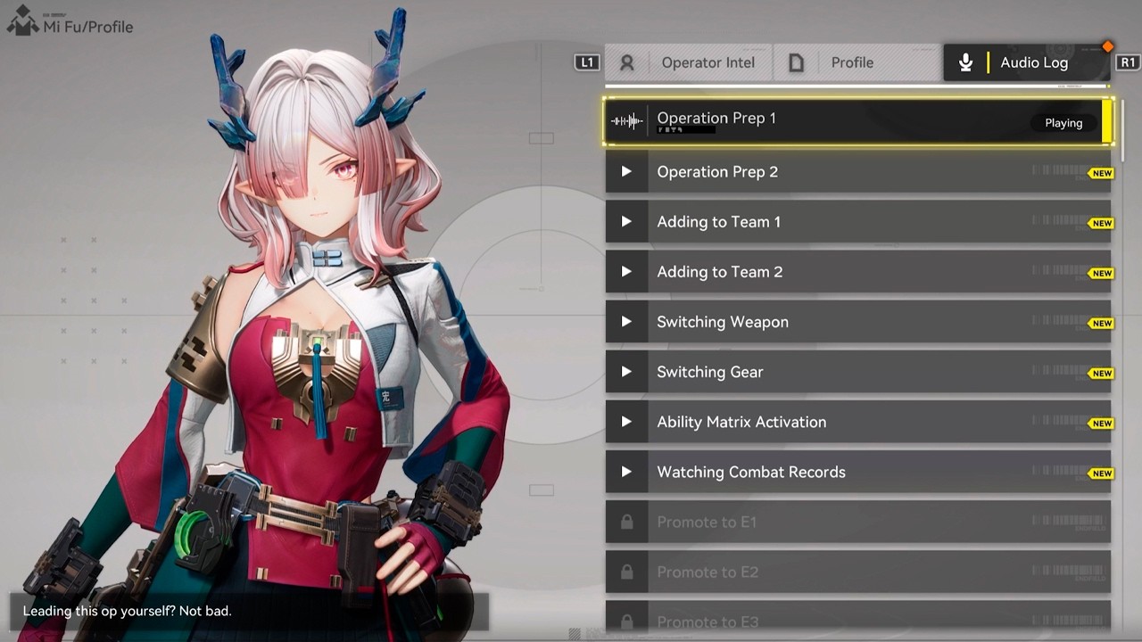 Arknights: Endfield | Mi Fu | Voice Lines | Audio Log
