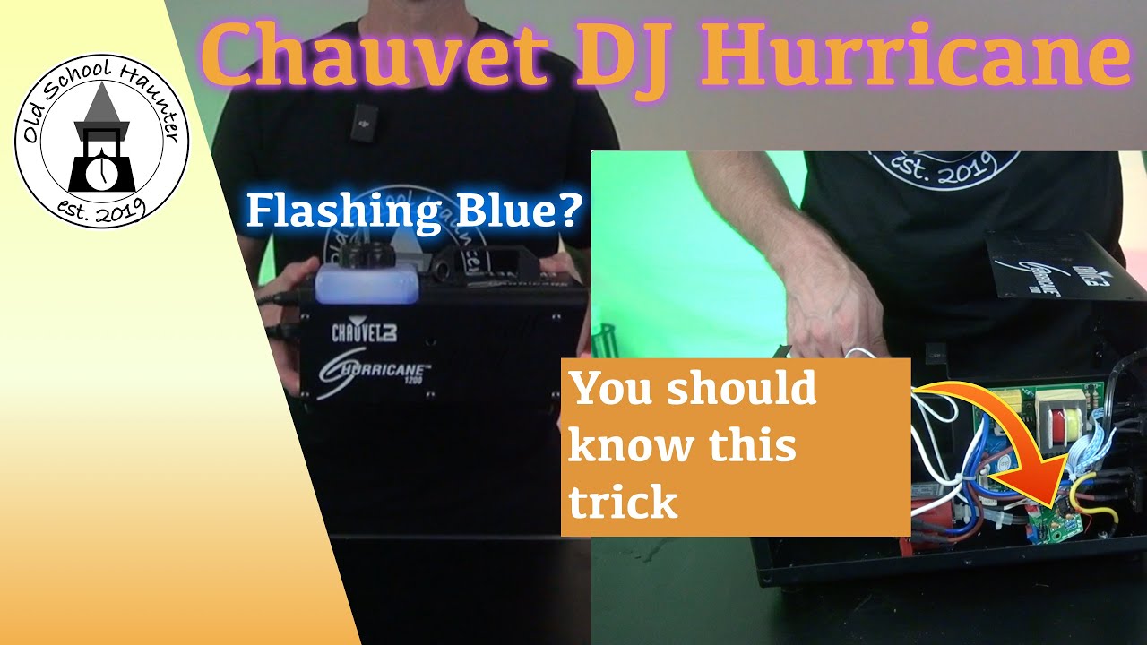 Chauvet DJ Hurricane blue blinking Light? Simple Repair of my Fog Machine [Halloween EN]