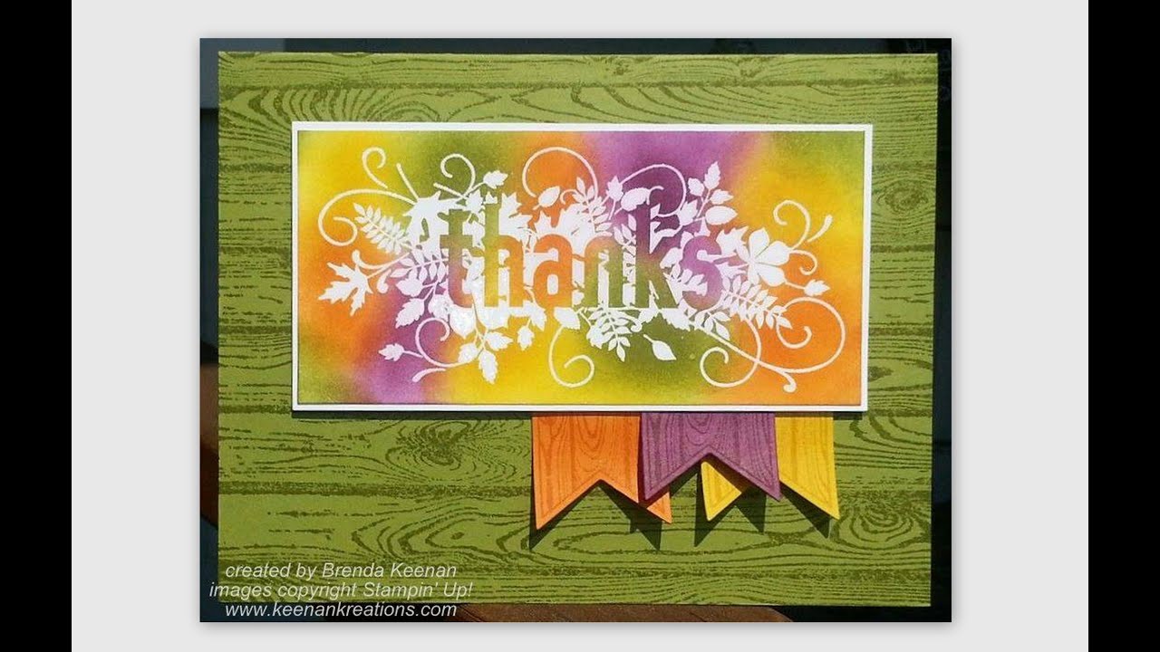 Emboss Resist technique with Fall colors
