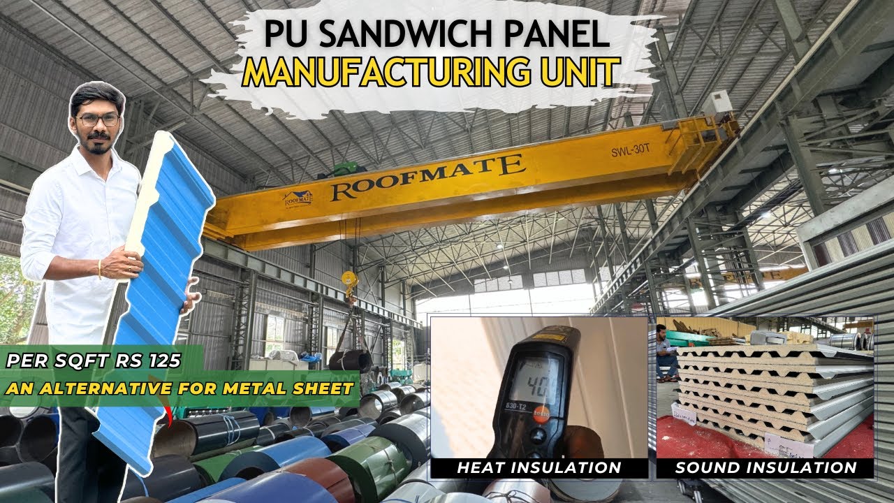 PUF Panel Manufacturing Process🔥| Its Advantage & Application | Kavin Associates | Tamil