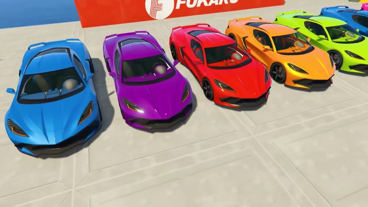 i will show gta 5 spiderman driving cars on impossible floating roads i made the sea with superheroe