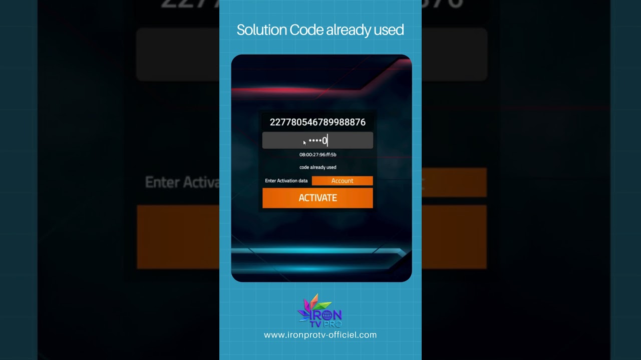 Iron TV Pro 🔥Solution Code already used