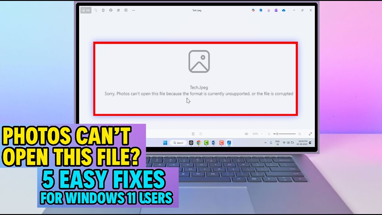 Исправление: приложение &laquo;Фотографии&raquo; не может открыть этот файл в Windows 11 (формат поврежден ил...