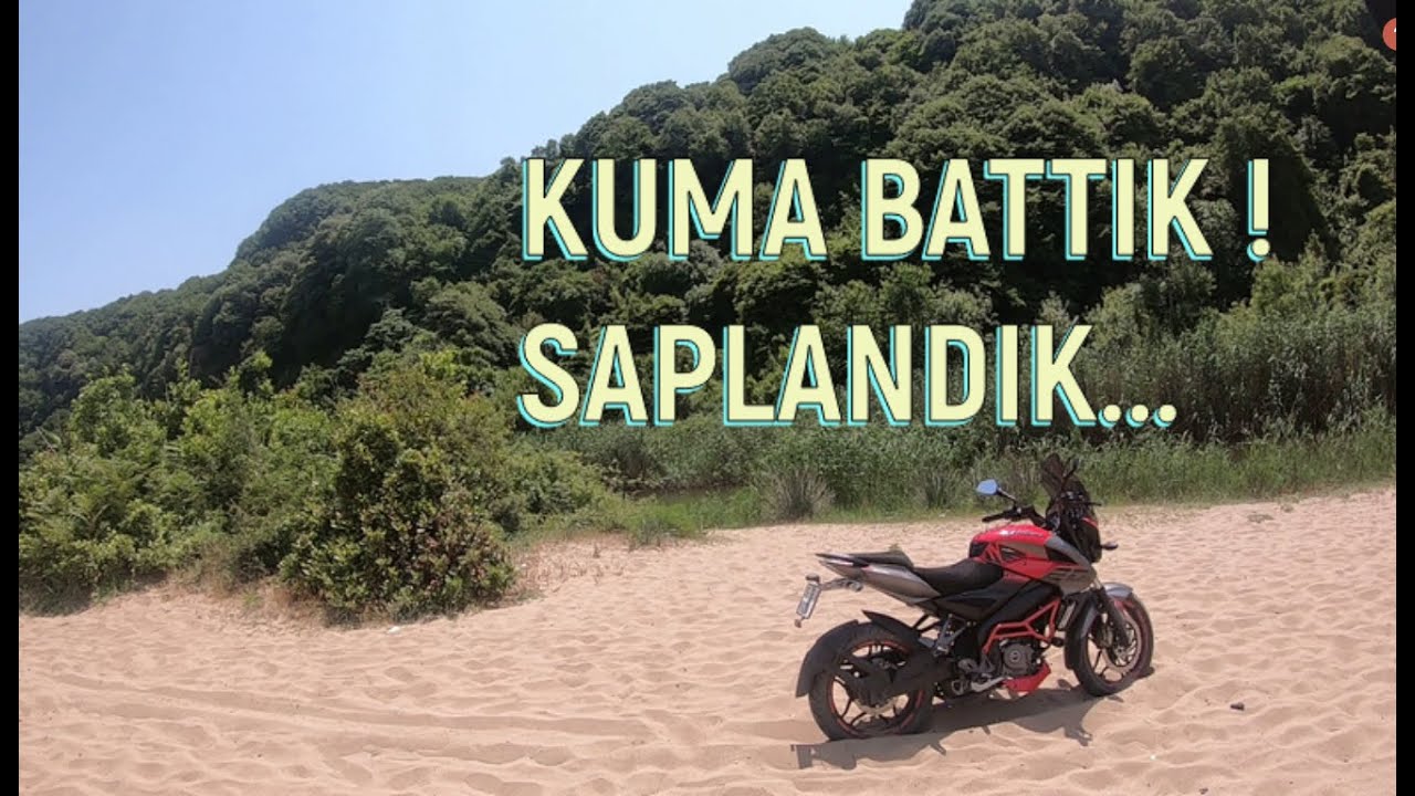 Pulsar ns200 ile kuma battık | Mugada sahili #pulsarns200uzunyol