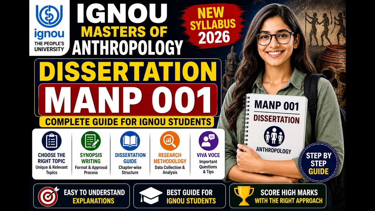 IGNOU MANP-001 Dissertation | MA Anthropology Project Full Guide (2026)