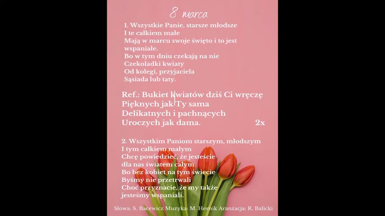 8 marca - piosenka na dzień kobiet - Smykofonika Małgorzata Hernik - fragment
