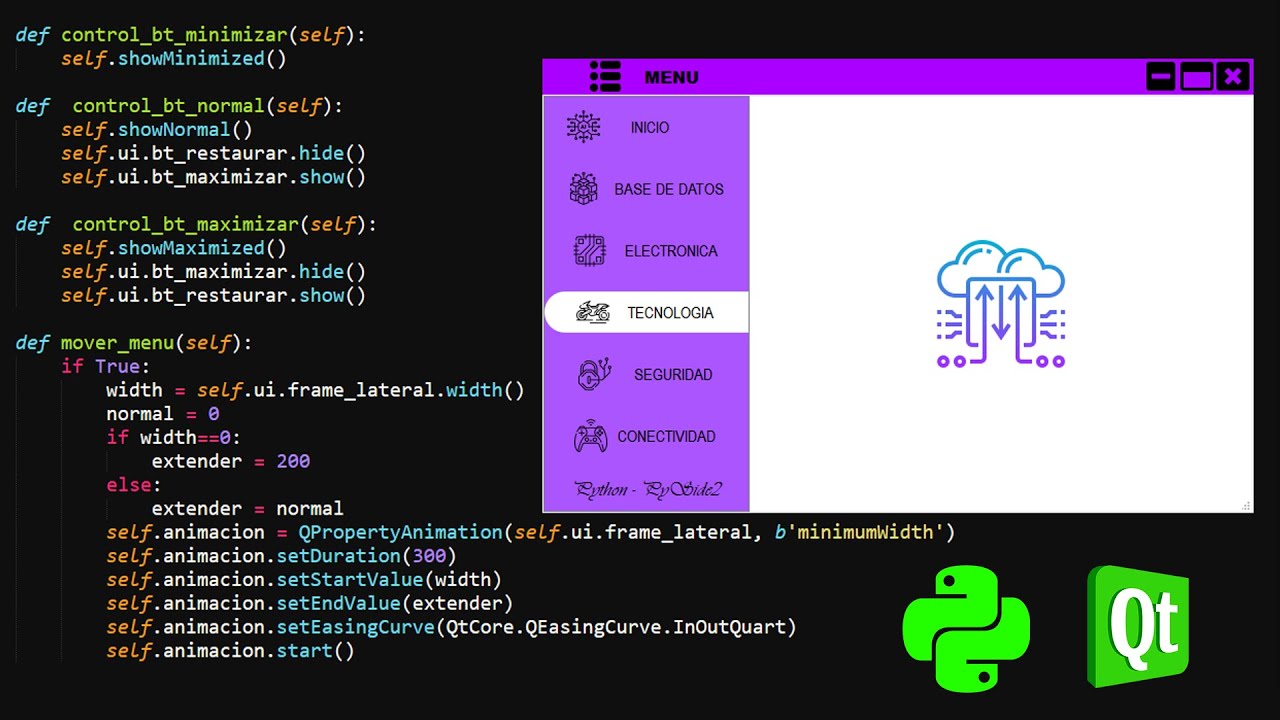 Menú Lateral en Python con PySide2 / PyQt5   - Qt Designer