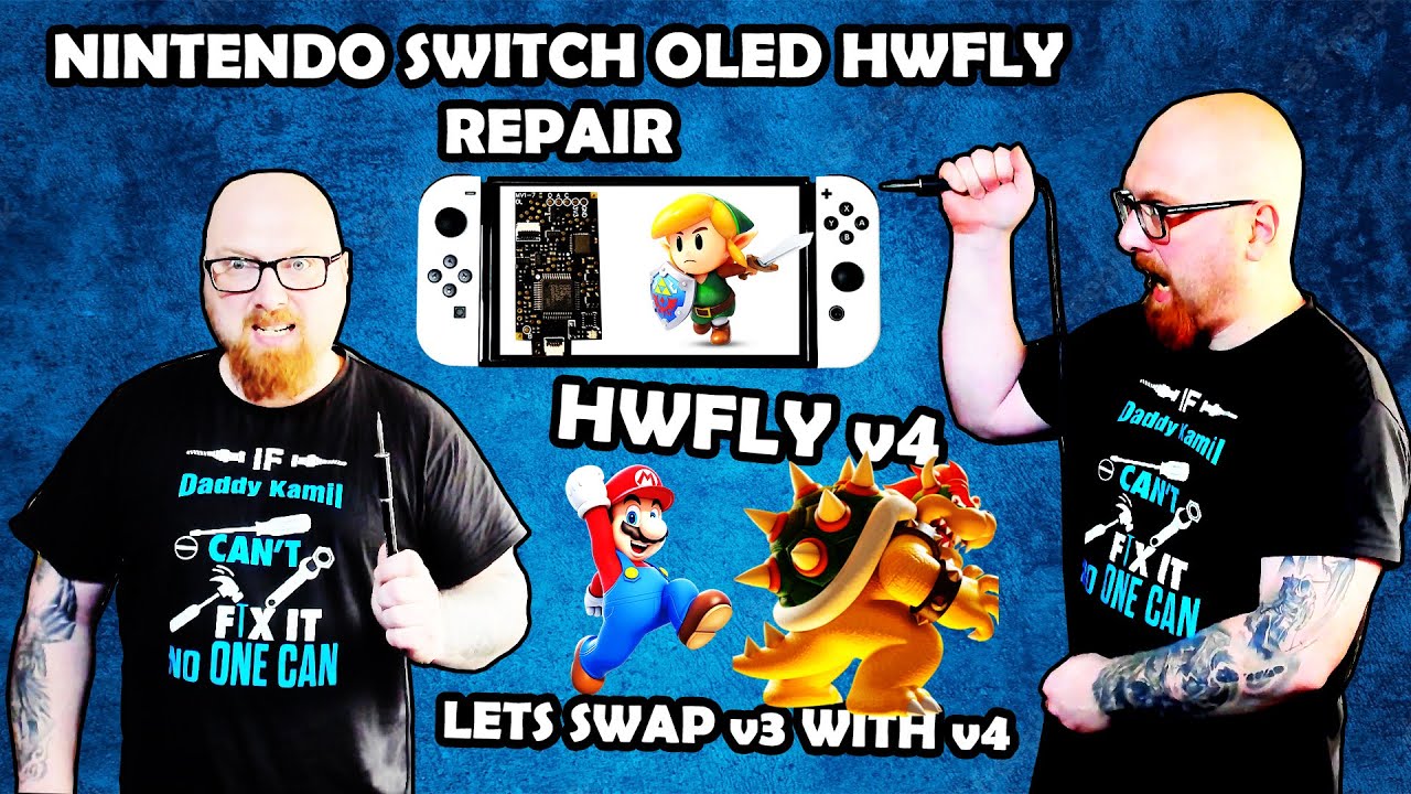 Nintendo Switch OLED HWFLY Repair. Someone incorrectly installed HWFLY v3 console has died HWFLY v4