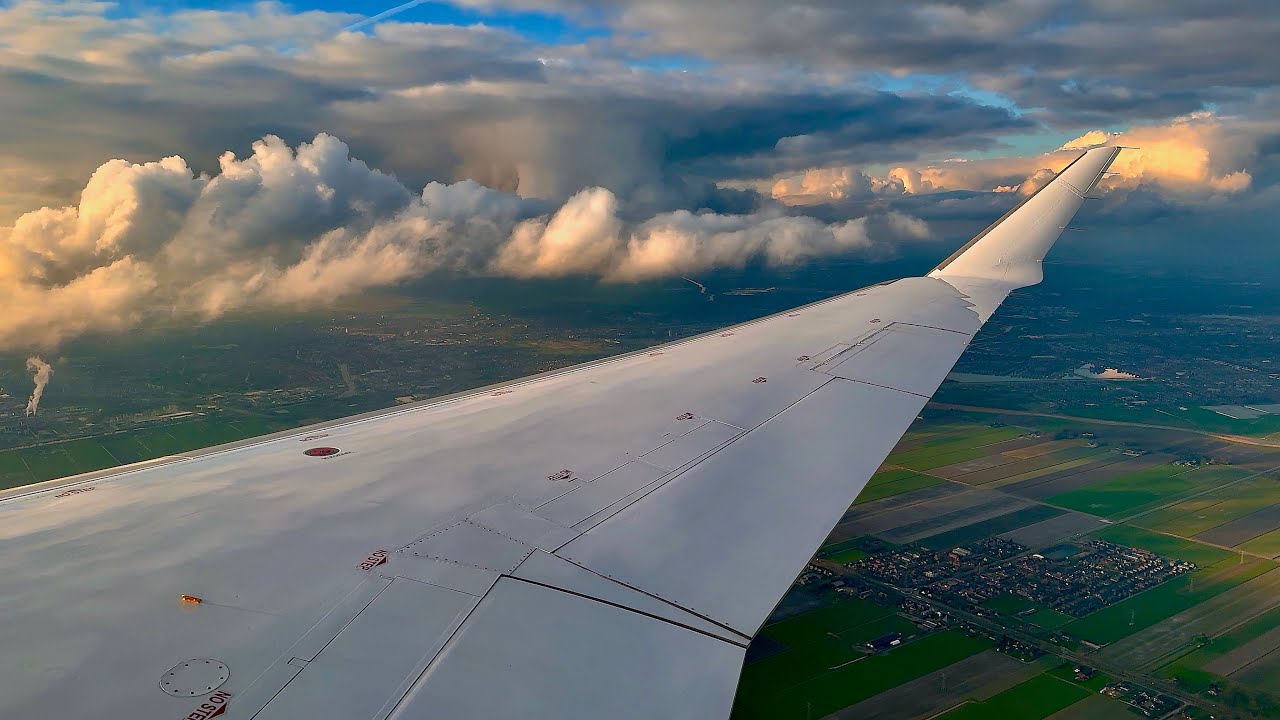 [4K] – Beautiful Amsterdam Landing – Scandinavian Airlines – Bombardier CRJ-1000 – EI-HIA – SCS 1264