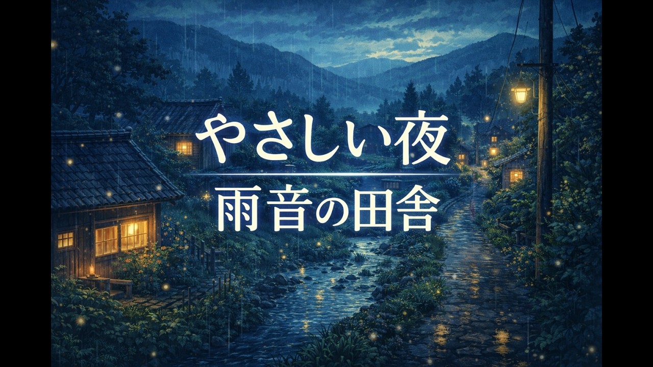 【やさしい夜_雨音の田舎_深い眠り】深い眠りの音_Deep Sleep Sounds 4