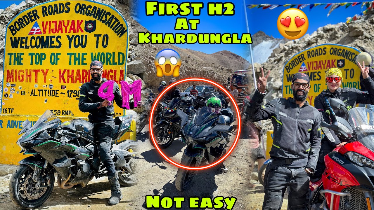 First Ninja H2 pahuchi Khardungla Top 😍 or Raste mai bure fass gaye sab Bikers 😣 Ep.08