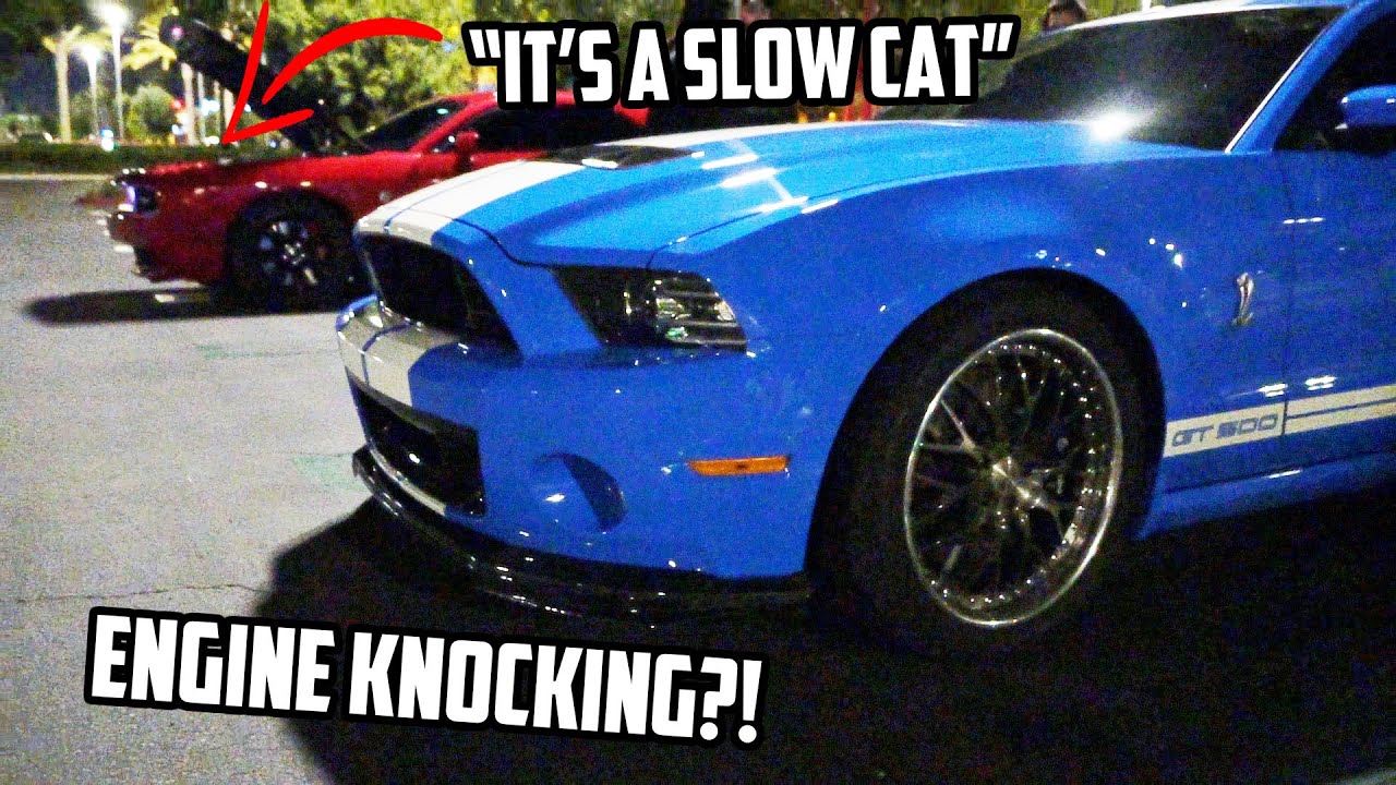 COCKY Shelby GT500 owner RUINS ENGINE racing a HELLCAT!