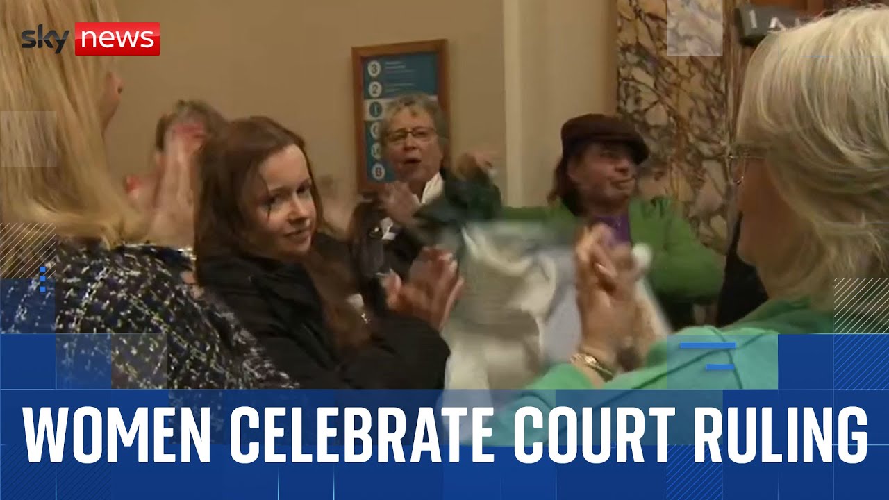 Women break into song after Supreme Court rules 'woman' in UK law refers to biological sex