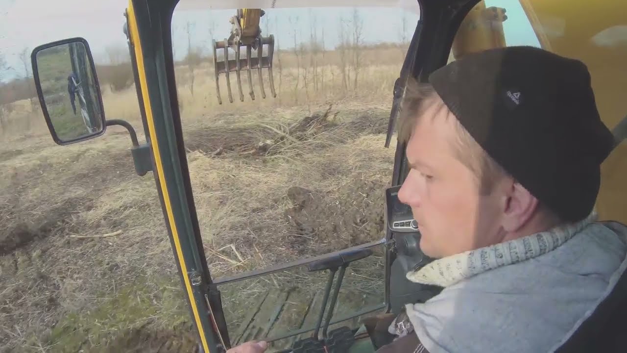 Испытываю самодельный ковш-грабли
