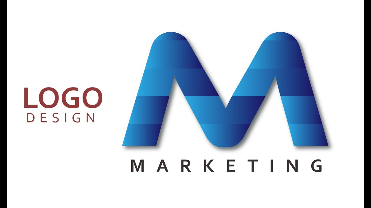 Logo Design Tutorial Illustrator CC - M Letter Logo