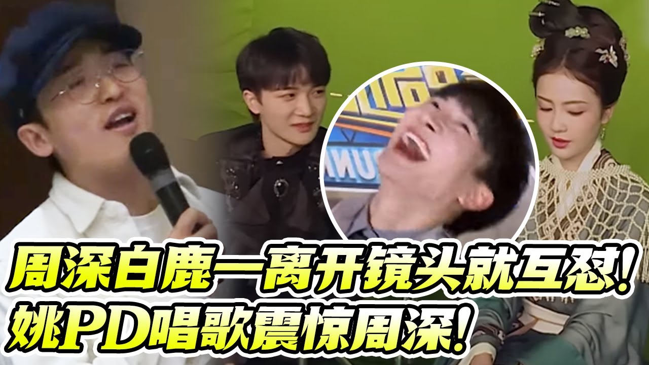 未播花絮！周深白鹿一离开镜头就互怼超搞笑！原来姚PD唱歌这么好听！开口惊呆周深！#范丞丞  #综艺 #宋雨琦