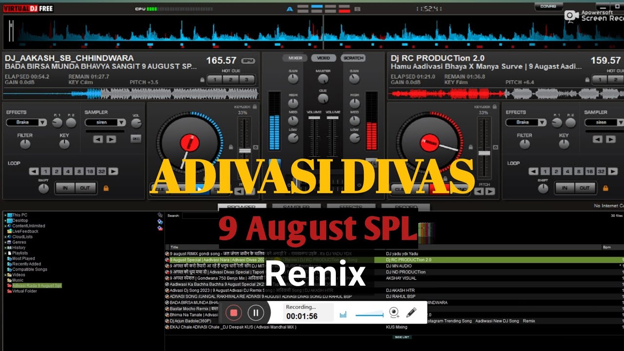 Adivasi Divas 9 August Special || Nonstop Remix || Virtual Dj || SR Dj SKN