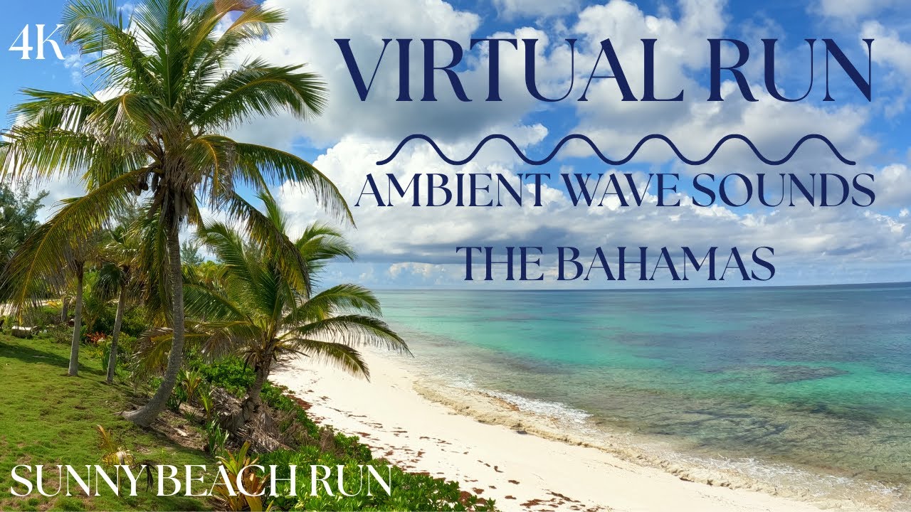 Virtual Run for Treadmill | 30 Min | Scenic Beach Run in the Bahamas