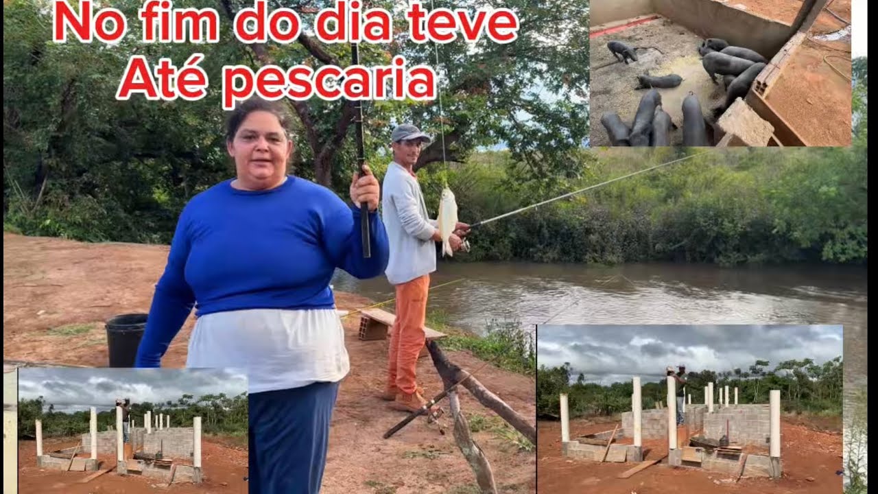 Começando o dia com trabalho mas finalizando com pescaria 