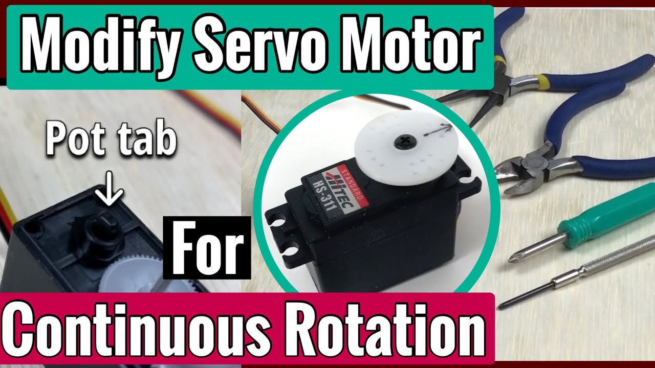 How to Modify a Standard Hi-Tech HS311 Servo Motor for Continuous Rotation and Speed Control