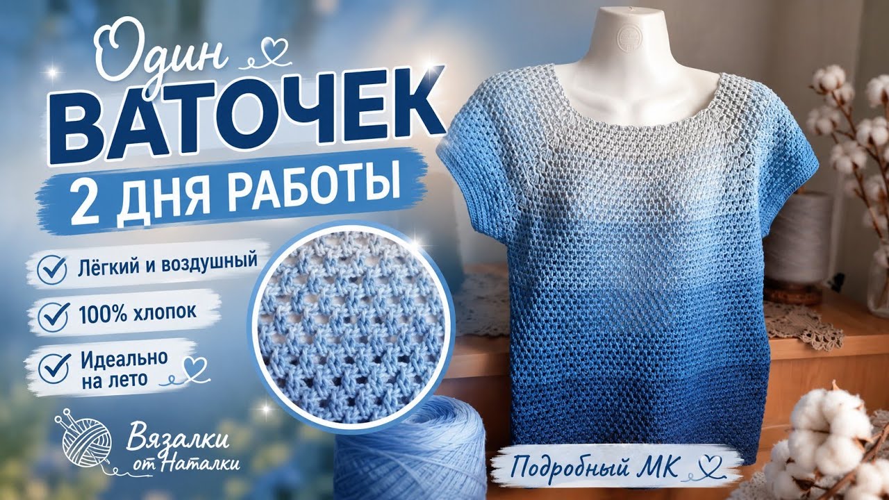 Футболка за два дня. Один моток пряжи