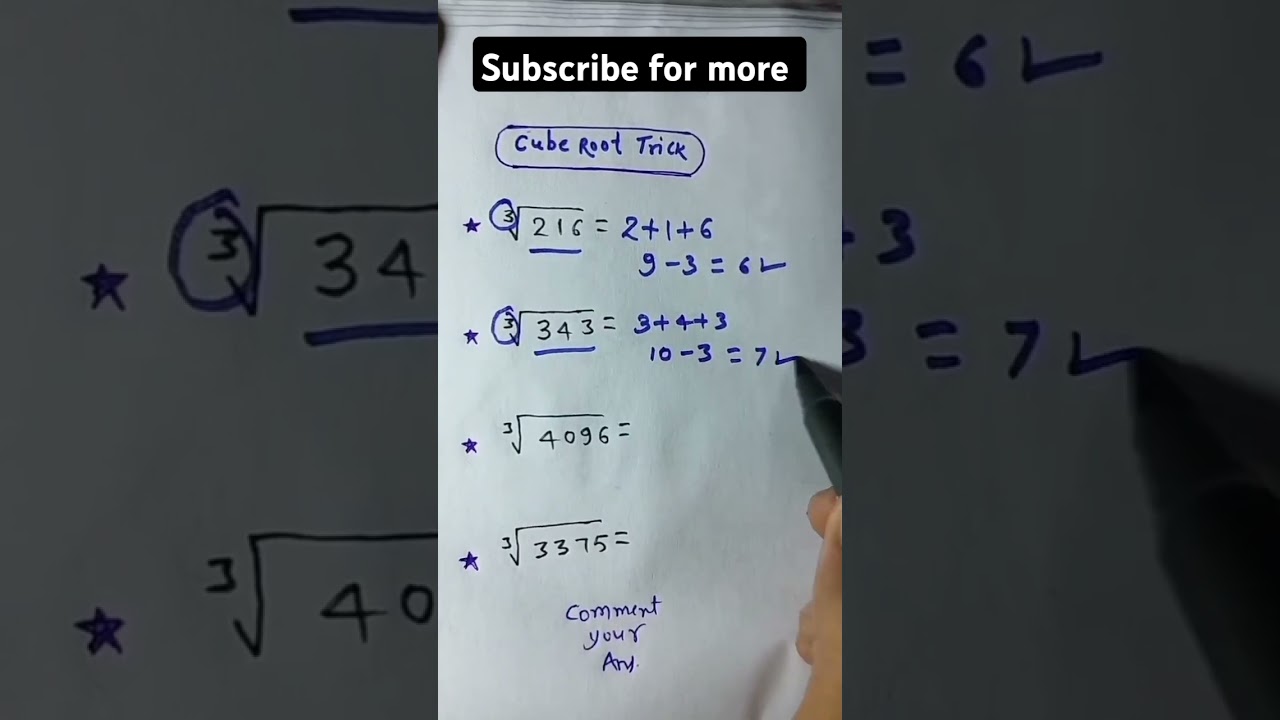 Cube root tricks #maths #rrbsyllabus #ntpcsyllabus