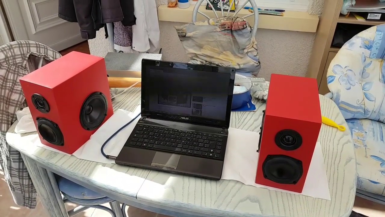 Homemade speacker dayton audio ND105-4 bass test