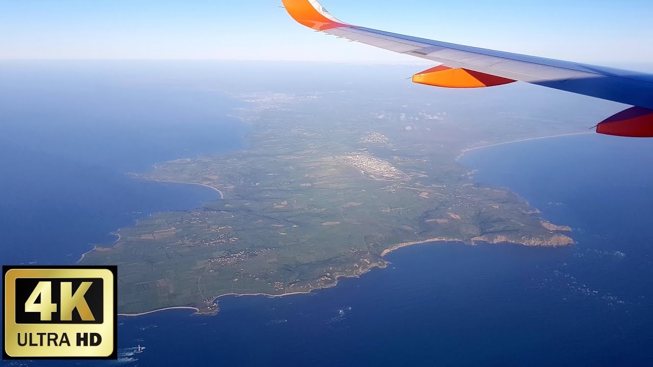 Jersey Channel Islands, Airport - take off 4K