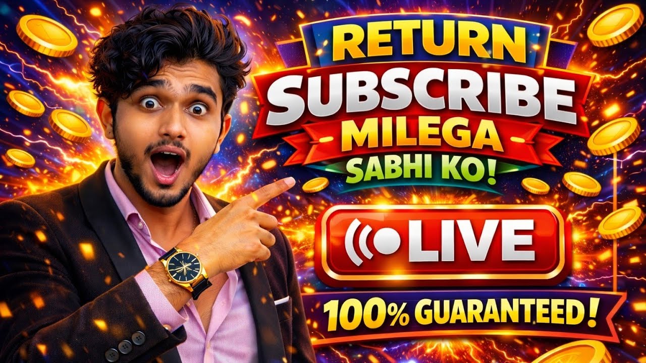 🔴 FREE LIVE PROMOTION | SABHI KO RETURN SUBSCRIBE MILEGA 😱 FREE SUBSCRIBE #LIVEPROMOTION