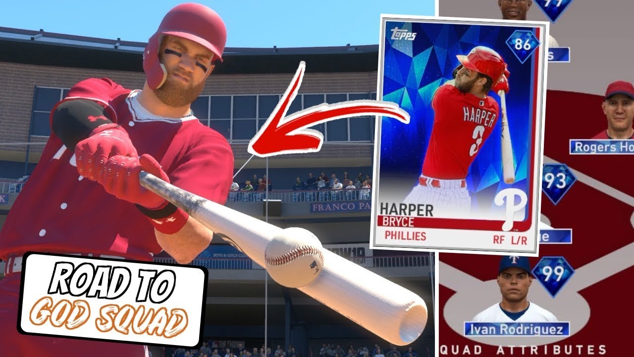 DIAMOND BRYCE HARPER DEBUT! MLB The Show 19 Road to God Squad #3 (Diamond Dynasty)