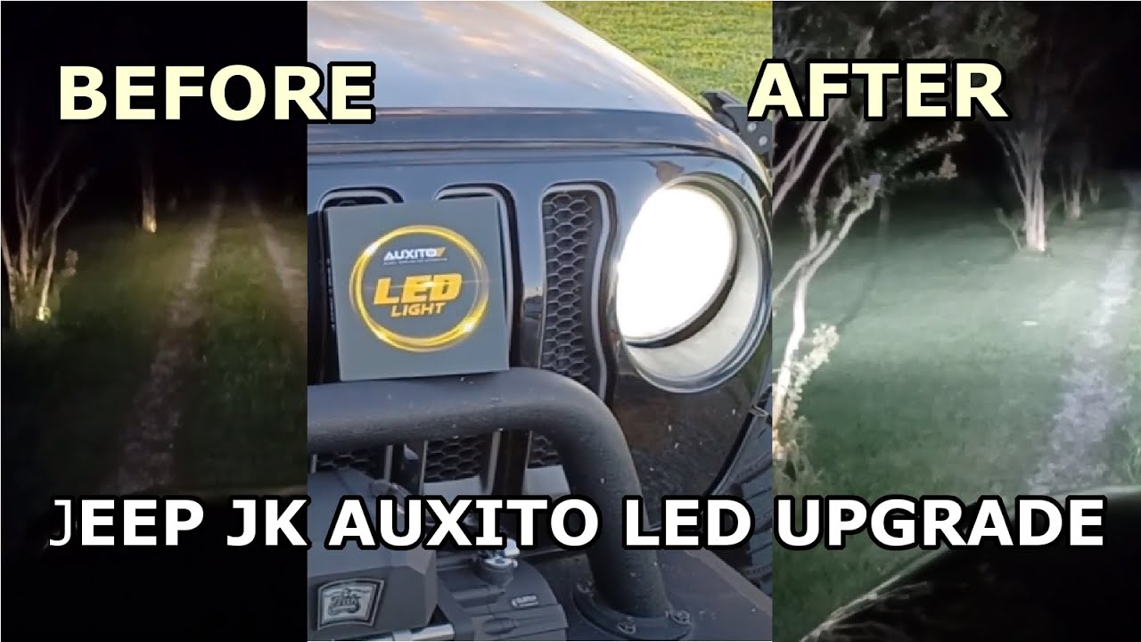 Auxito H13 LED Headlights for Jeep JK