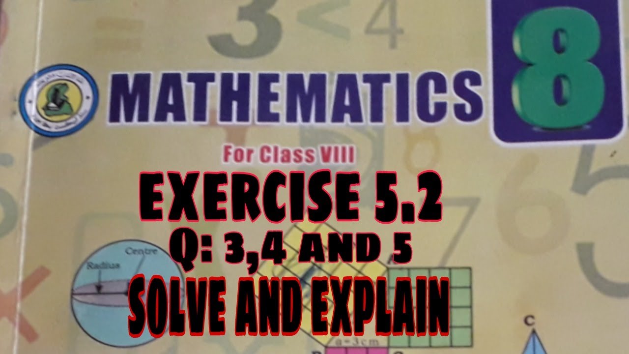 8th class Math Polynomials Ex 5.2    Q no 3, 4 and 5