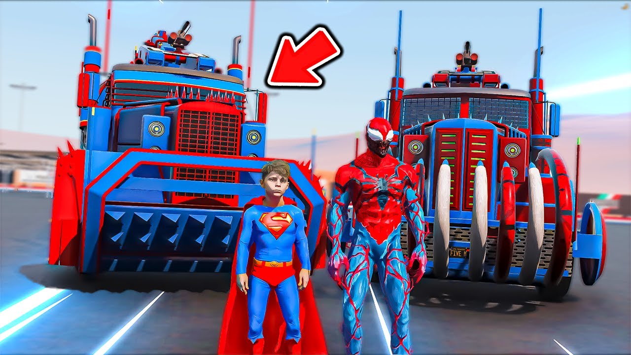 شاحنة سباديرمان الشرير المرعبة😱🔥!! | فلم قراند