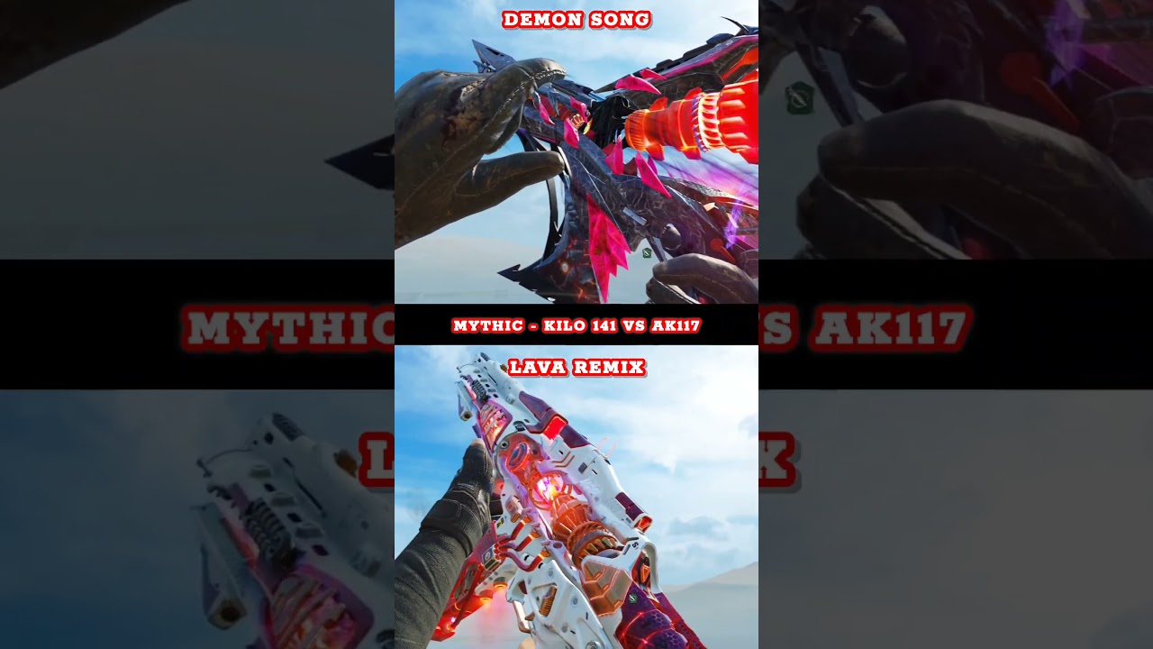 Mythic Kilo 141 [Demon Song] vs Mythic AK117 [Lava Remix] Weapon Inspection Comparison | COD Mobile