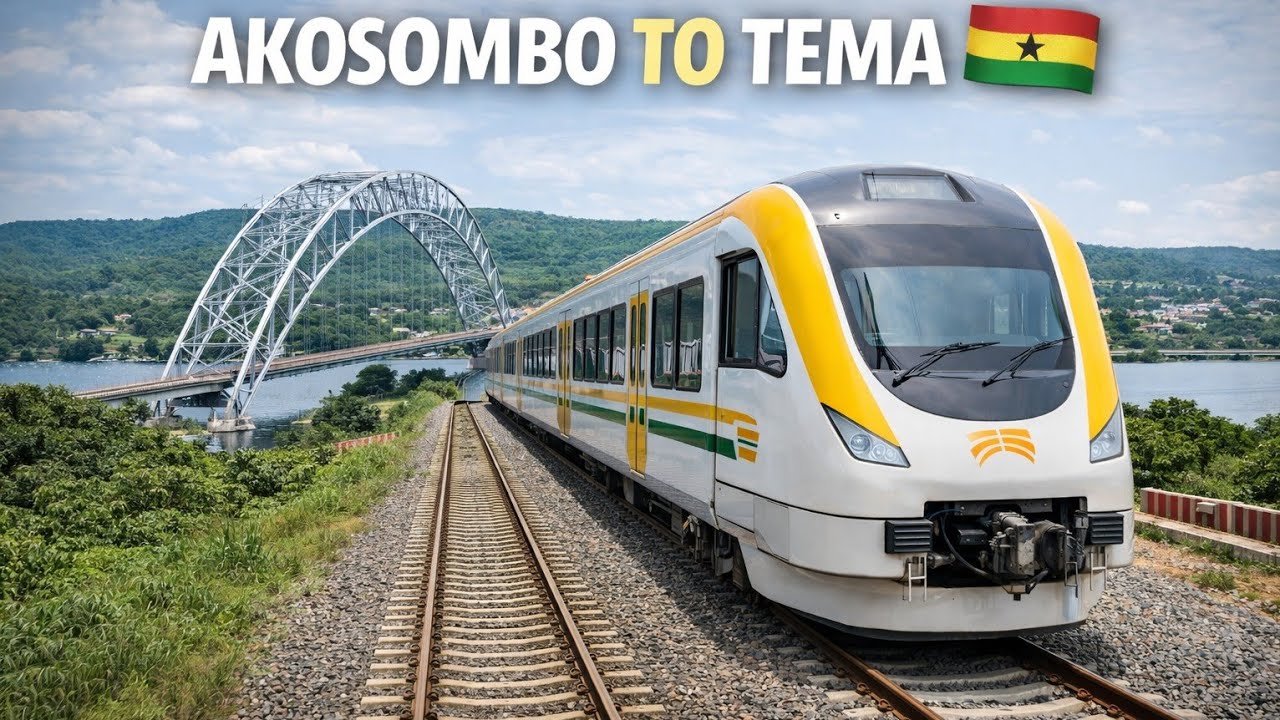 Scenic Train Journey in Ghana 🇬🇭 | Akosombo to Tema Rail Route
