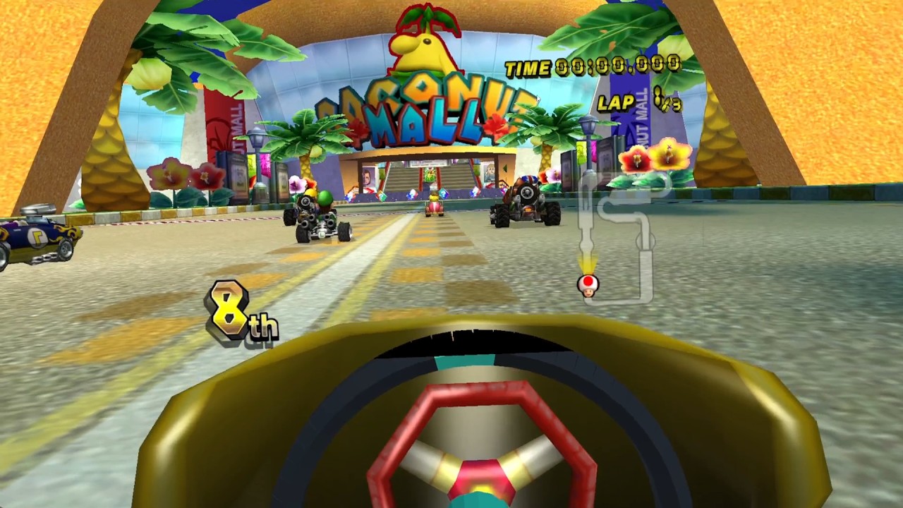 playing mario kart wii in VR