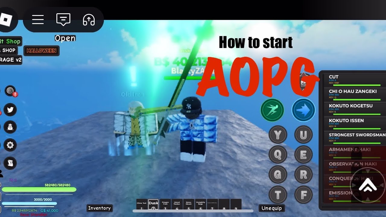How to Start AOPG 🤓👍🏿 - AOPG roblox