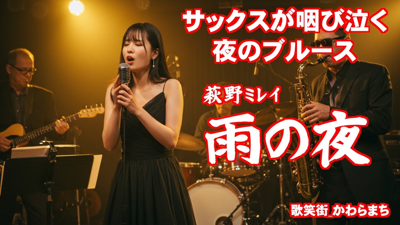 雨の夜　萩野ミレイ　サックスが咽び泣く夜のブルース