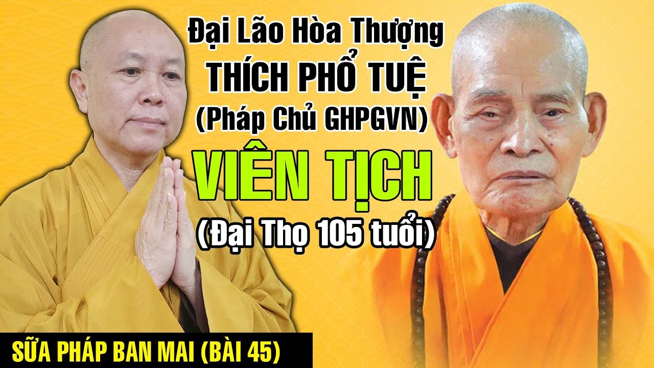 DI NGUYỆN ĐỂ LẠI SAU KHI MẤT của Đại Lão Hòa Thượng Thích Phổ Tuệ - RẤT XÚC ĐỘNG ! Thầy Chân Tính.